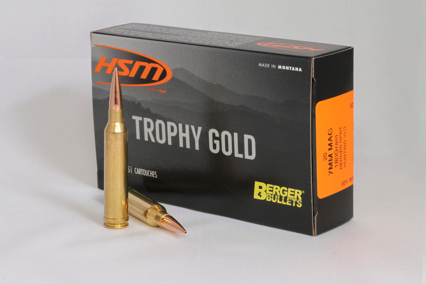 7mm Remington Magnum, 180gr, Berger VLD, 20 Rounds