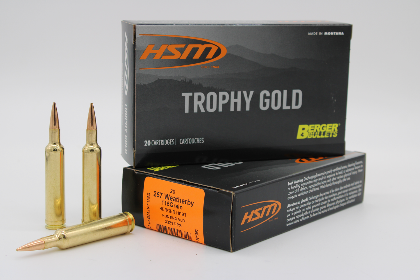 257 Weatherby, 115gr Berger VLD