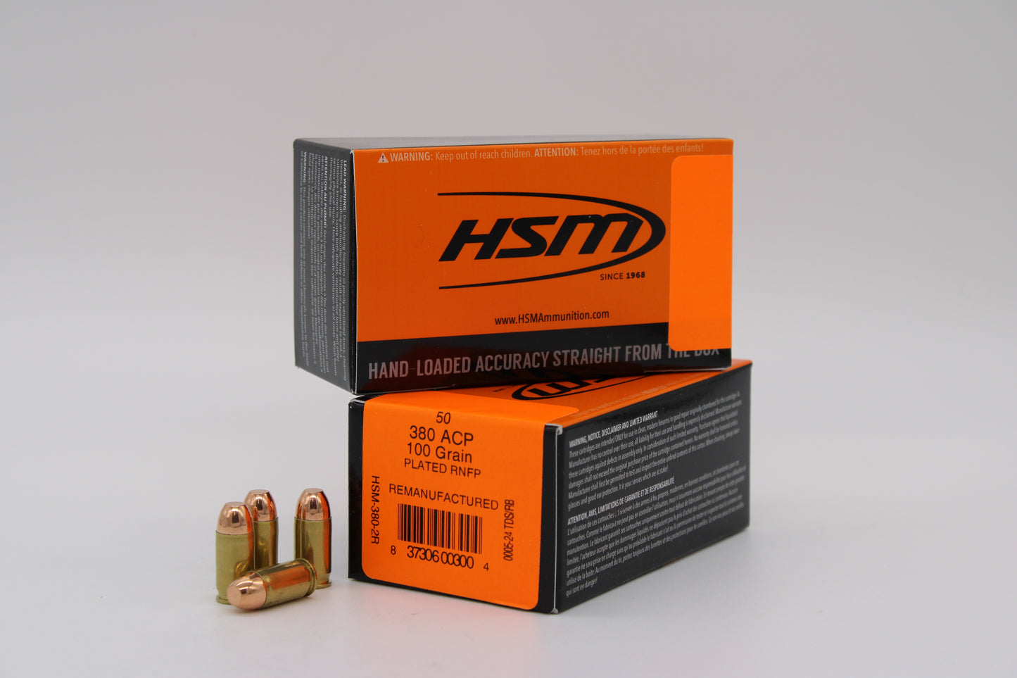 380 Auto, 100gr, Plated RN, Remanufactured, 50 Rounds