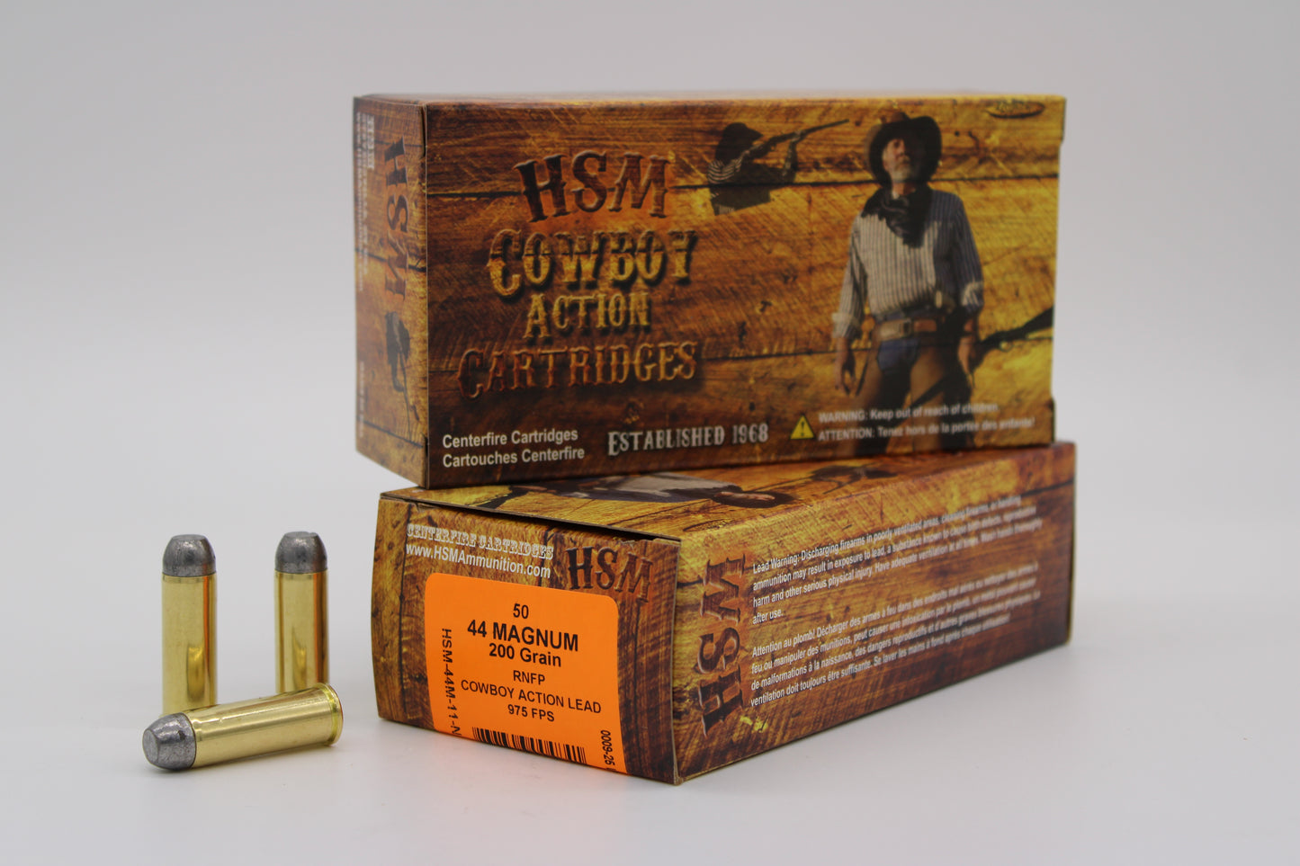 44 Magnum, 200gr, RNFP 50 Rounds Cowboy Action