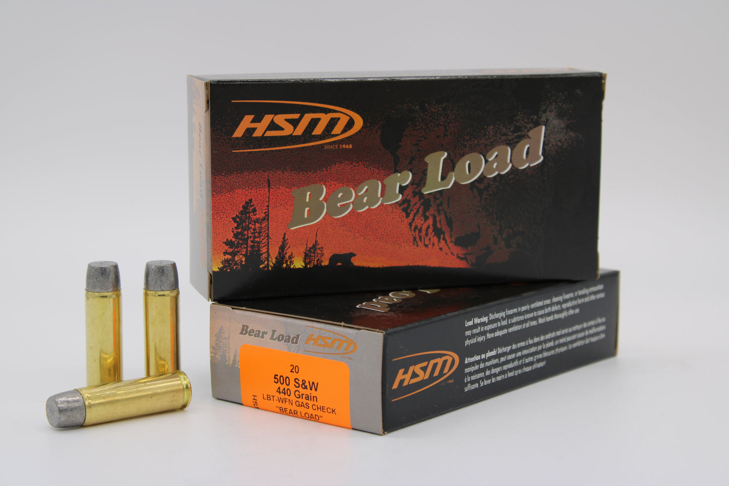 500 S&W, 440gr, WFN, 20 Rounds