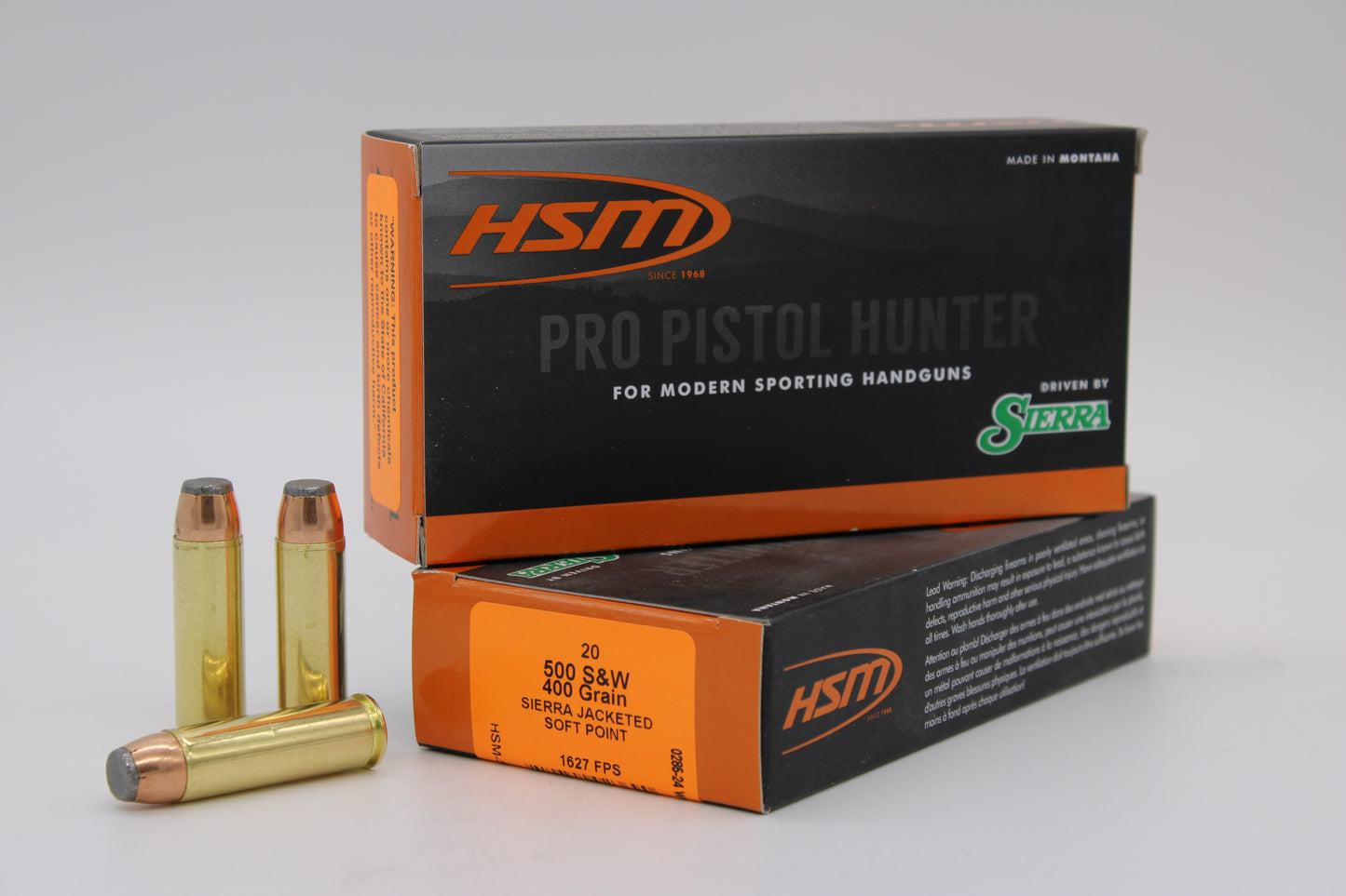 500 S&W, 400gr, JSP, 20 Rounds