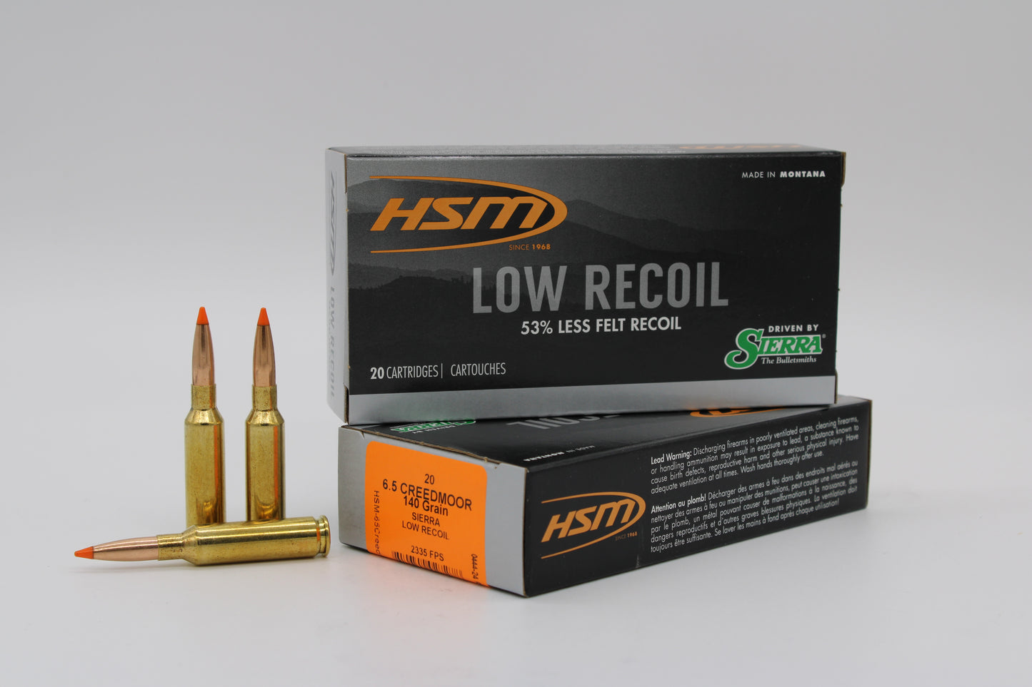 6.5 Creedmoor, 140gr, Low Recoil, 20 Rounds