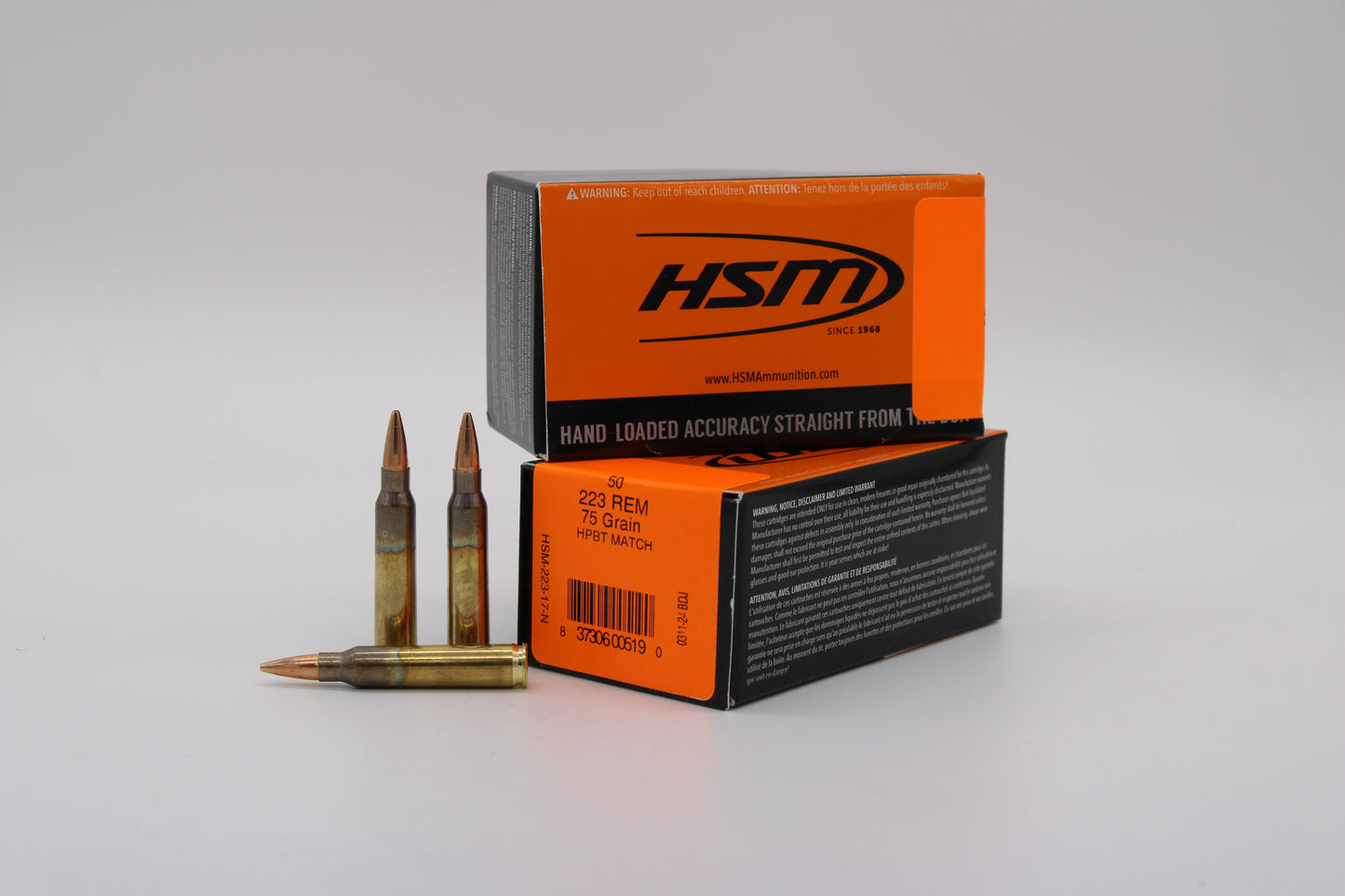 223 Remington, 75gr, HPBT Match, 50 Rounds