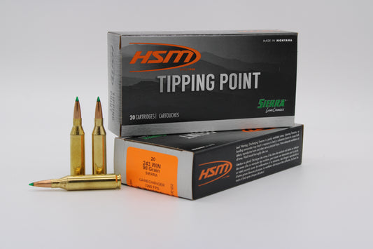 243 Winchester, 90gr, Tipping Point, 20 Rounds