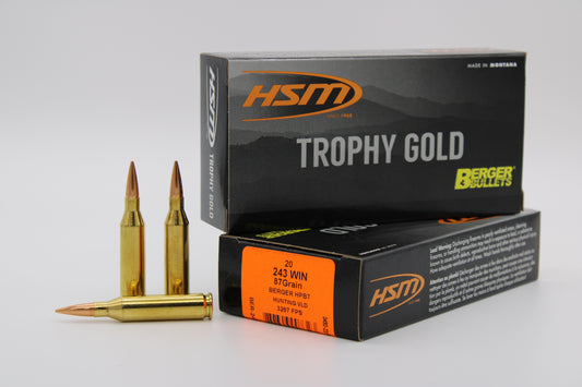 243 Winchester, 87gr, Berger VLD, 20 Rounds