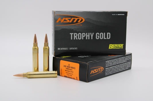 300 Winchester Magnum, 168gr, Berger VLD, 20 Rounds