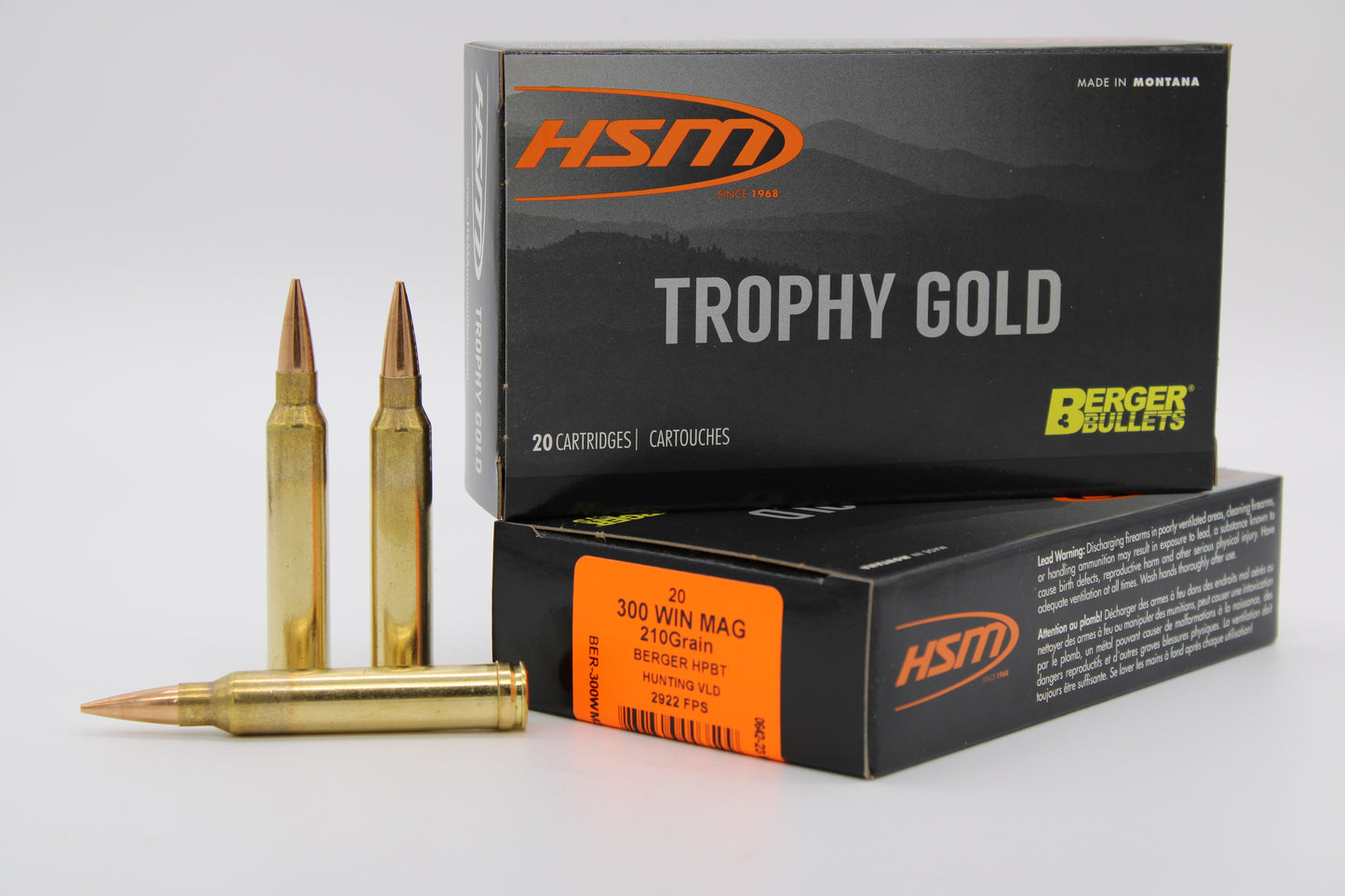 300 Winchester Magnum, 210gr, Berger VLD, 20 Rounds