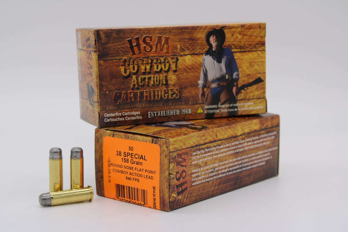 38 Special, 158gr, RNFP, 50 Rounds – HSM Ammunition