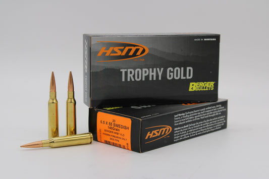 6.5x55 Swedish, 140gr, Berger VLD, 20 Rounds