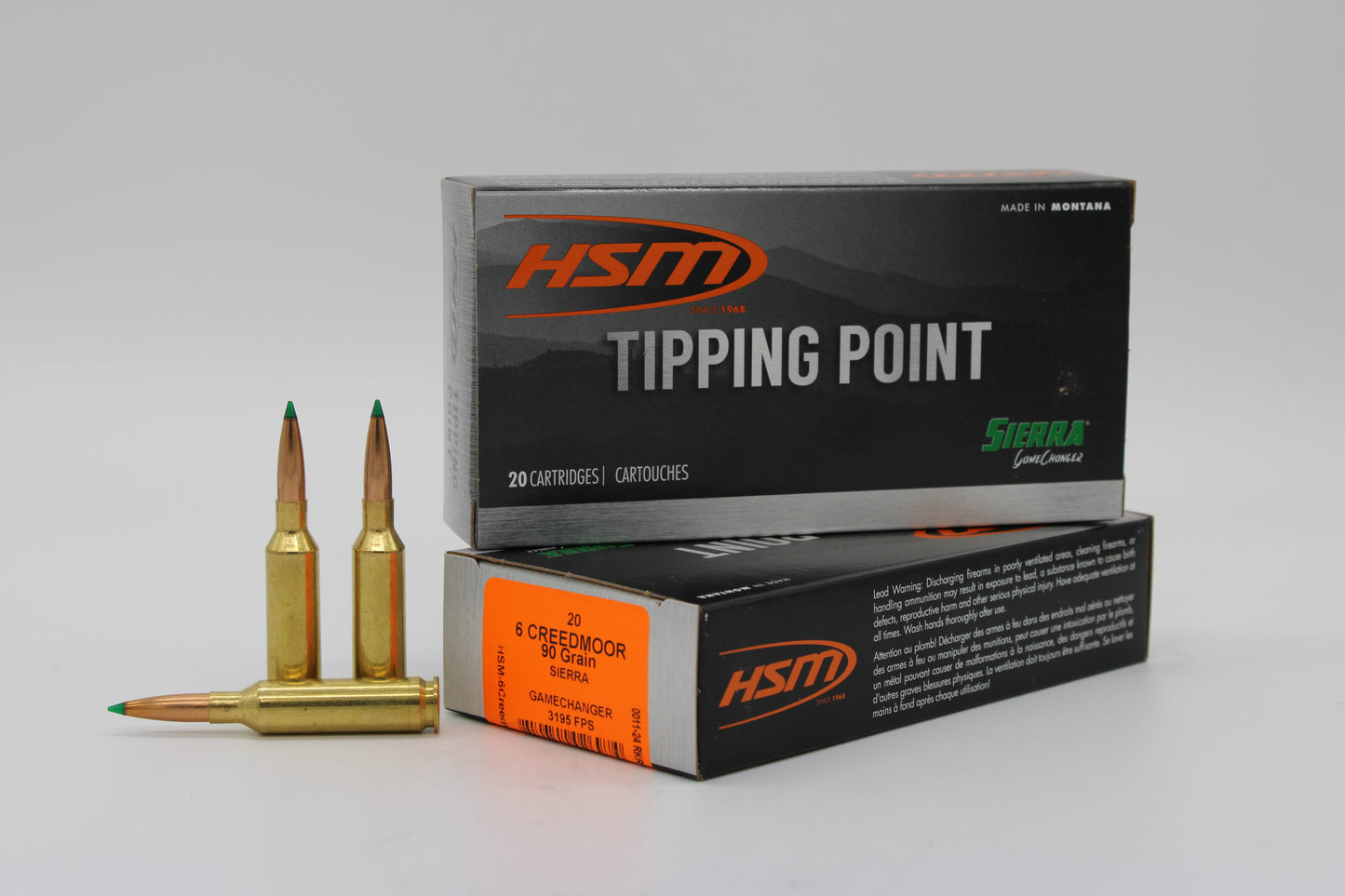 6mm Creedmoor, 90gr, Tipping Point, 20 Rounds