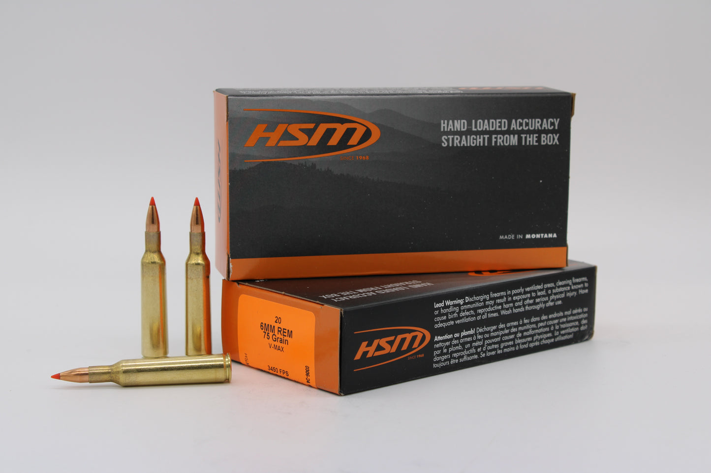 6mm Remington, 75gr, V-Max, 20 Rounds