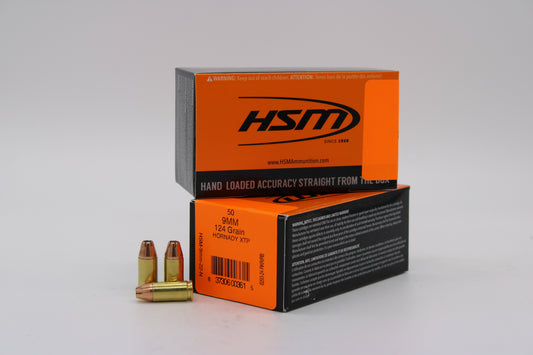 9mm Luger, 124gr, JHP XTP, 50 Rounds