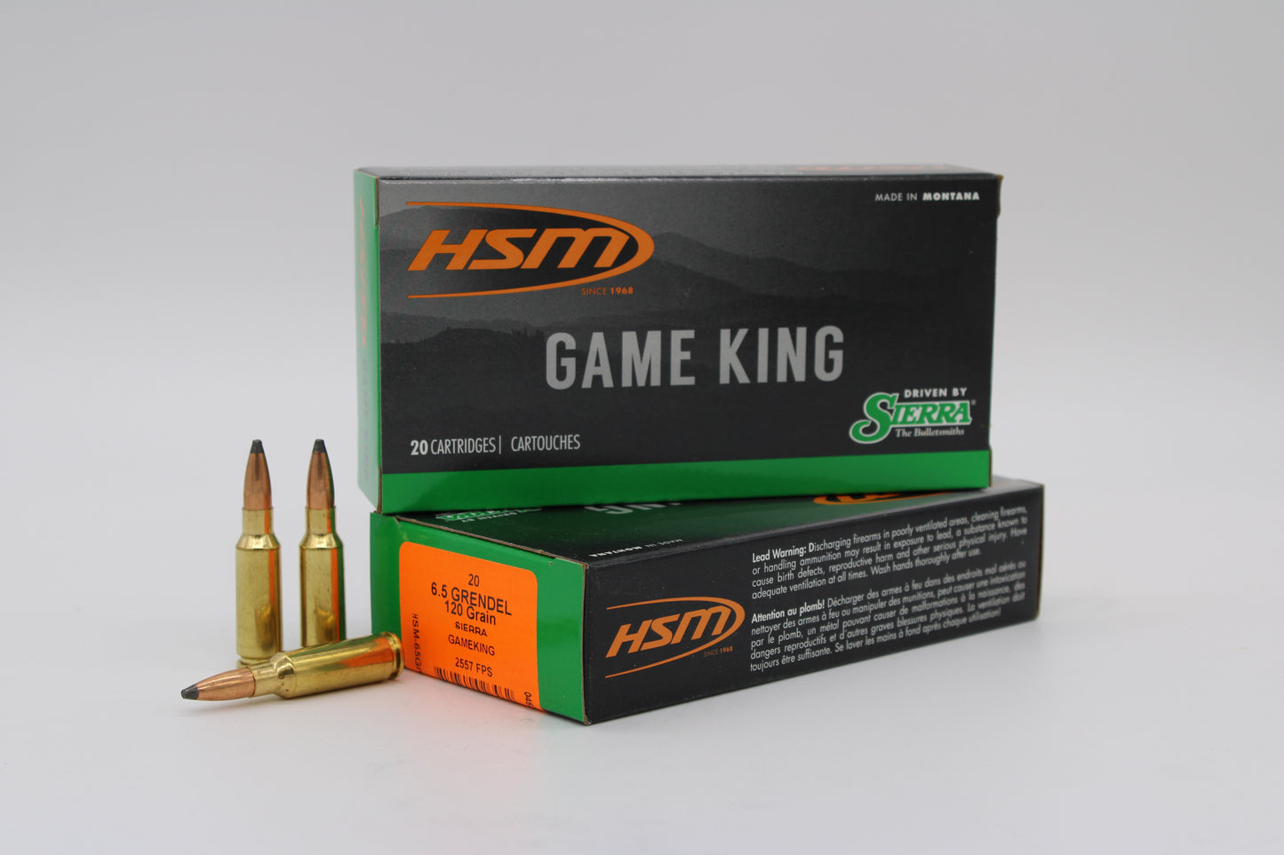 6.5 Grendel, 120gr, Game King, 20 Rounds